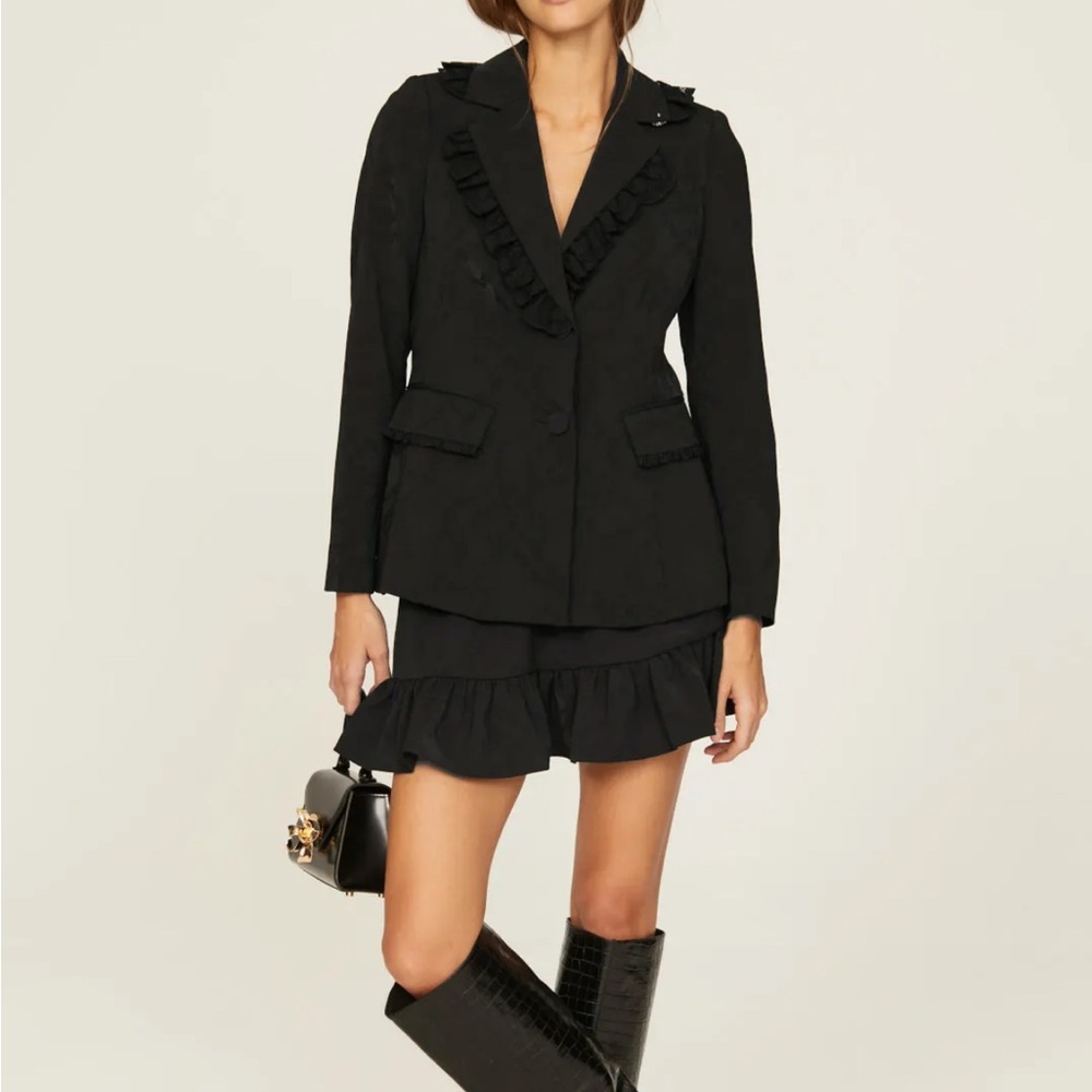 Love Shack Fancy Lula Black Women's Blazer size 0